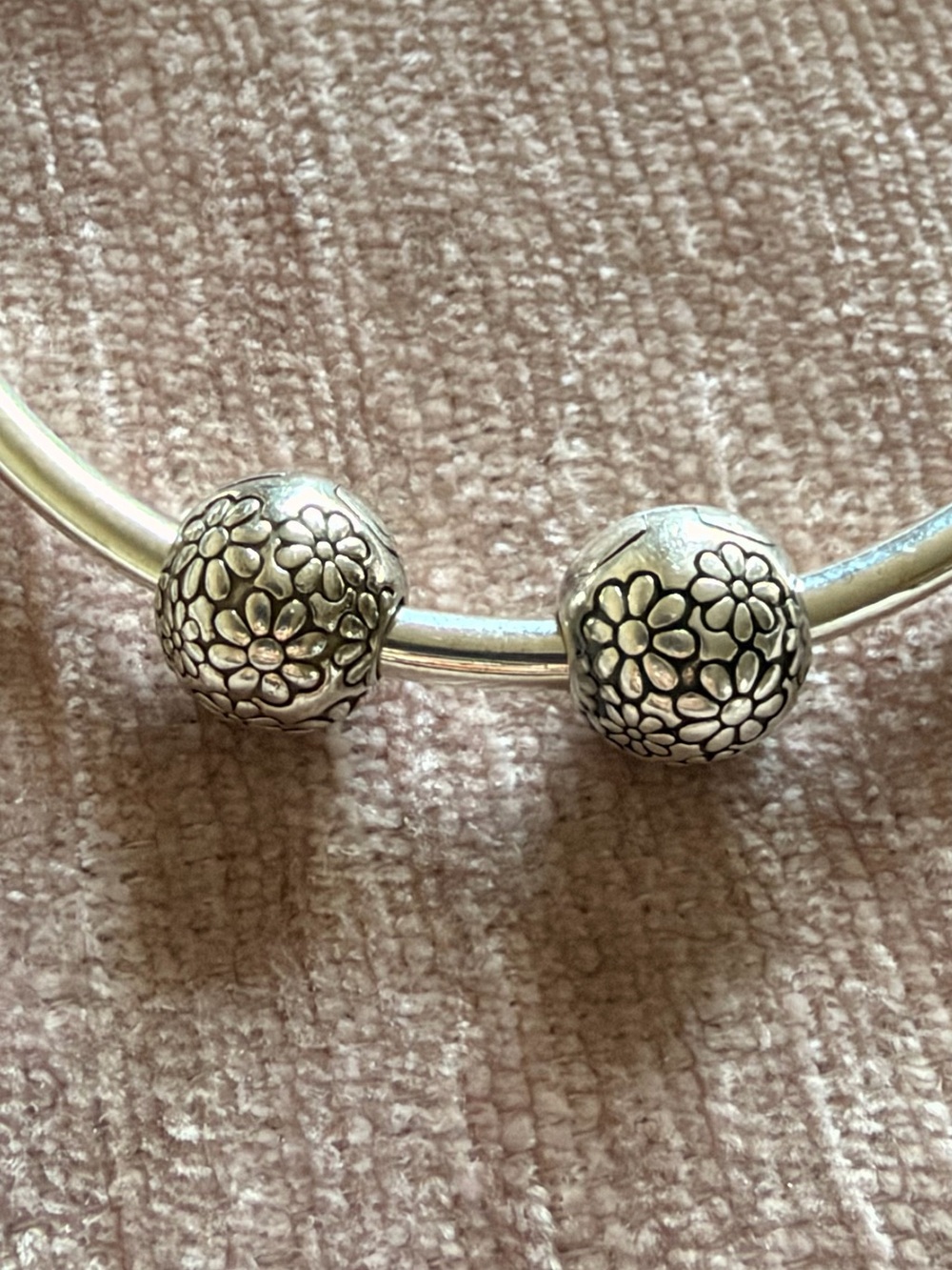 Pandora Retired Sterling Silver Lazy Daisy Clip Spacers Lot Of 2 #791013